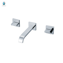 KI-20 special design bathroom with double square handles chrome polished brass single handle tub shower faucet